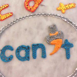 Cat and dog 3D pen cake with picture