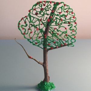 Small filament tree 3D pen art with wire