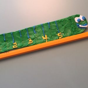 3D pen cake shaped like a caterpillar