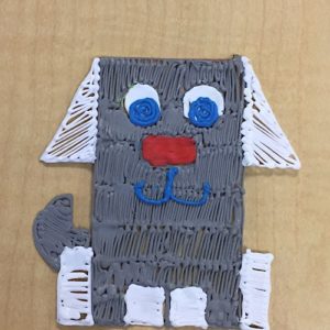 3Doodler art: Cake dog with red nose