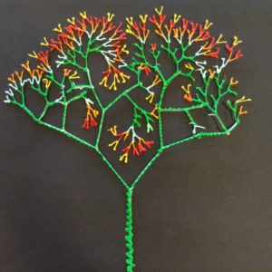 File_000 - 3Doodler 3D pen art: Colorful string tree close-up.