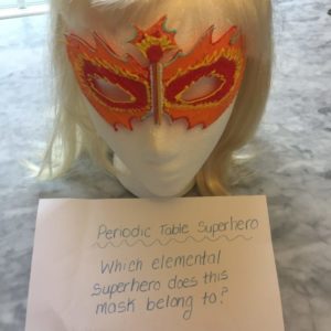 Mannequin head with 3D pen art sign