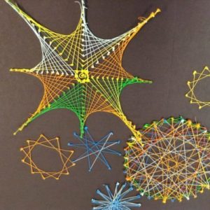 Spider web 3D pen art, a close-up of string art (FullSizeRender E).