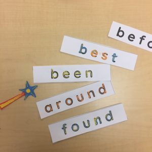 Four words being made in 3D pen art.