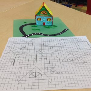 IMG_1874 - 3Doodler 3Doodler paper art: house and road cut-out.