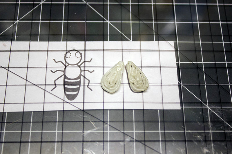 3D pen shoes and bug paper-cut art