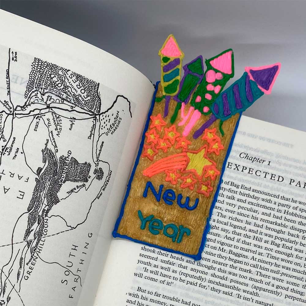 3D pen bird bookmark - perfect for New Year! | 3D Pen Template Stencil