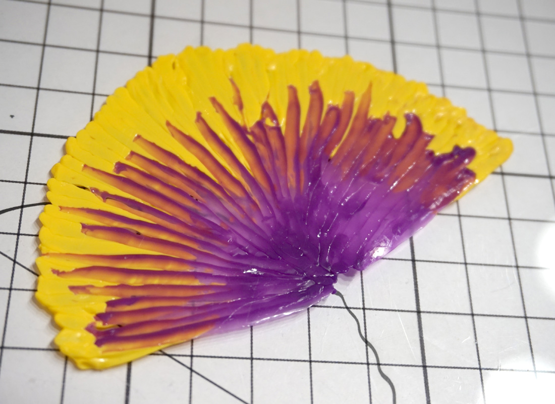 Colorful fish design created with 3D pen