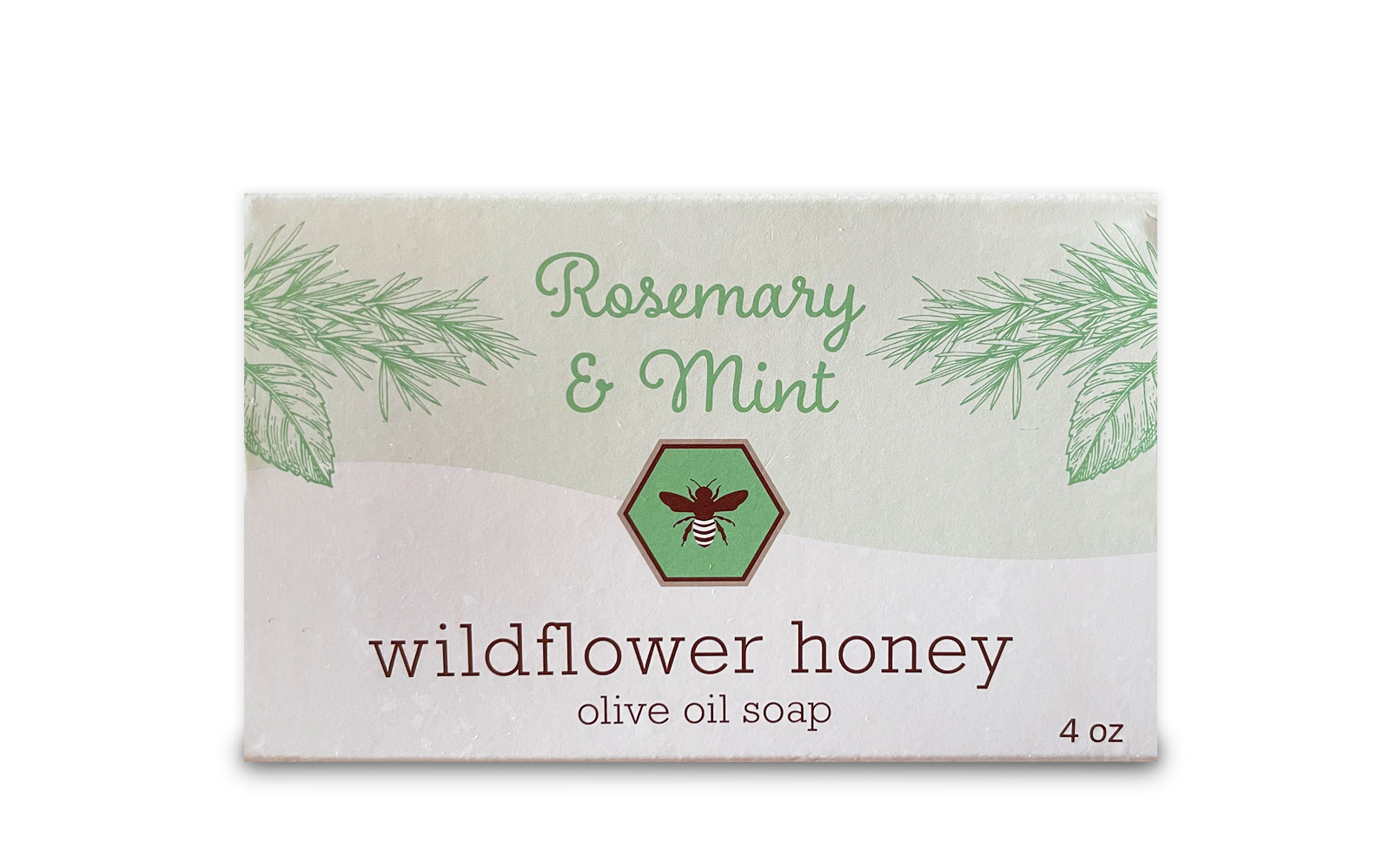 WILDFLOWER HONEY & OLIVE OIL BAR SOAP: ROSEMARY & MINT