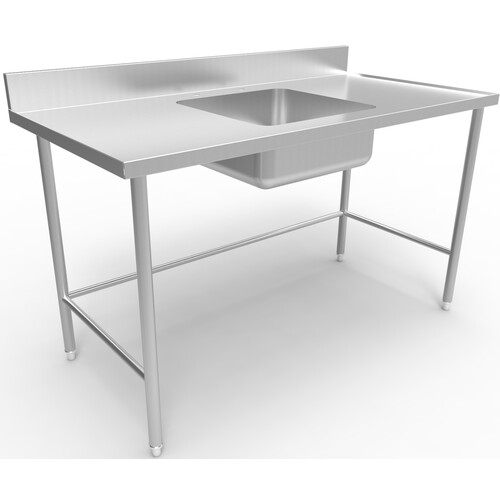 Mesa con Splash, 1 Fregadero , Arriostres y Niveladores