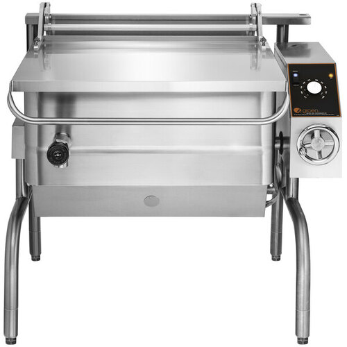 Sartén basculante, eléctrico 40 galones (150 lt) de acero inoxidable 220 V, Monofásico o Trifásico