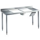 Mesa con alzatina para preparación de carnes 1800 mm