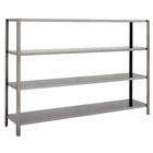 Estantería inox 4 estantes lisos 1570mm