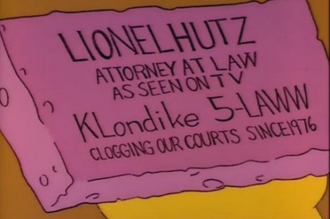 Lionel Hutz Attorney at Law Business Card (The Simpsons) Lionel Hutz Attorney at Law Business Card