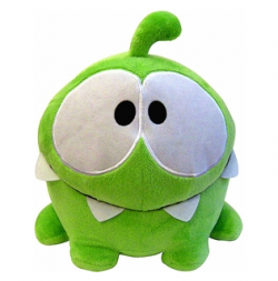 25k om-nom-plushie Om-nom Cut-the-Rope disturbingly cute with no consequences of all that corn-syrup.
