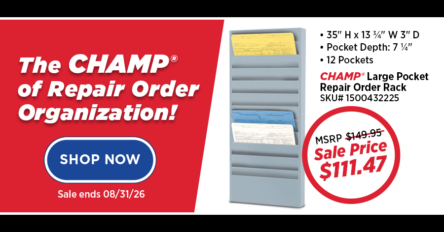 The Champ of Repair Order Organization!
