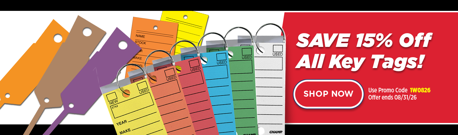 15% OFF All Key Tags!