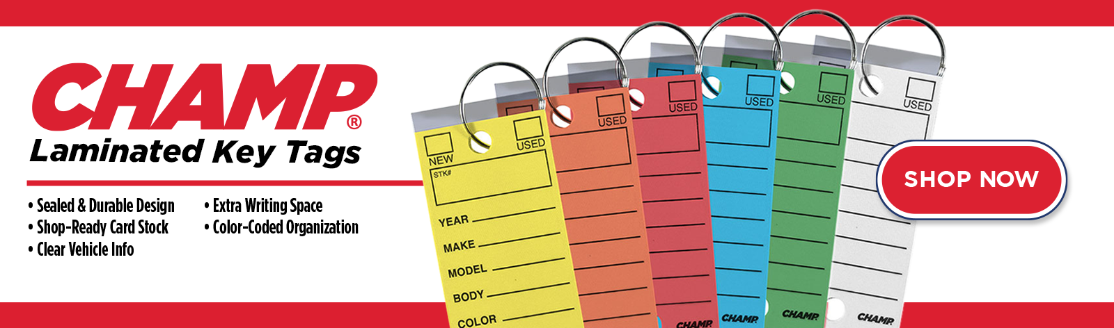 CHAMP Laminated Key Tags