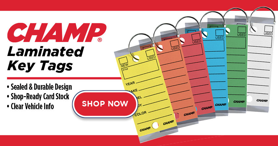 CHAMP Laminated Key Tags