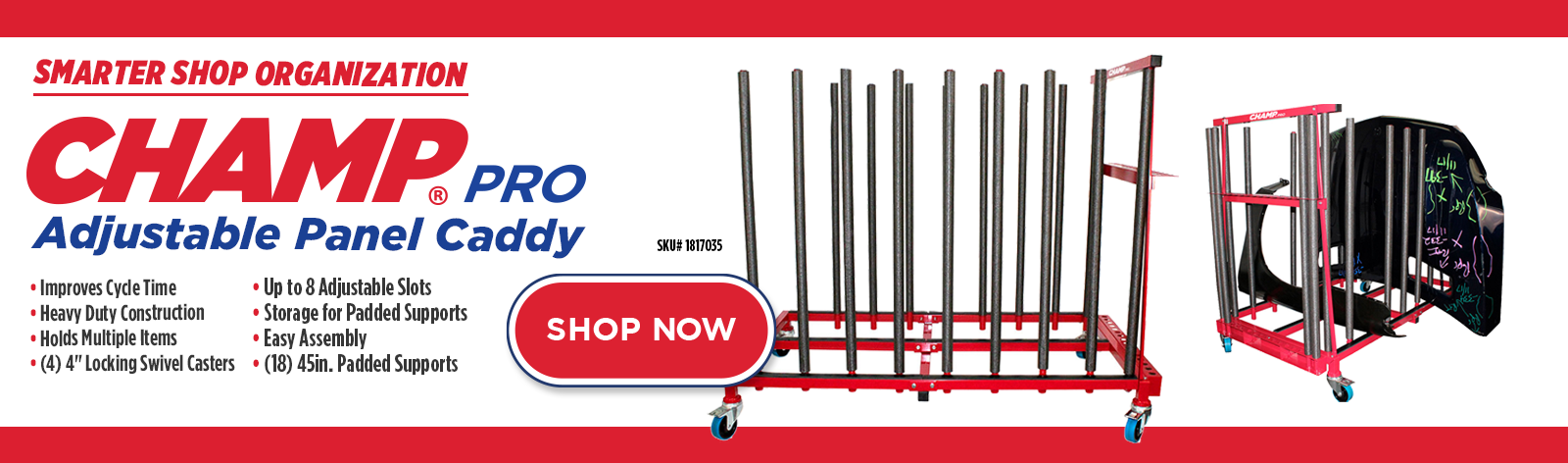 CHAMP PRO Adjustable Panel Caddy