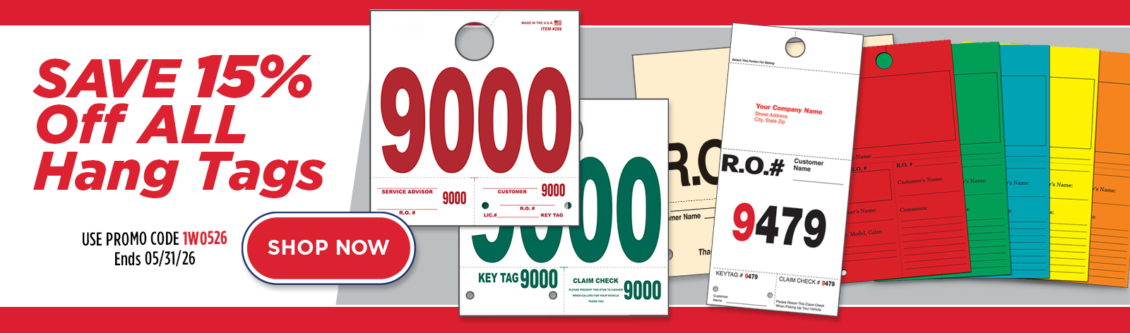 15% OFF All Hang Tags