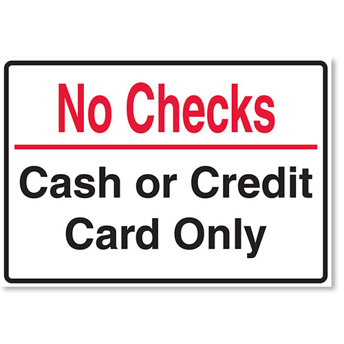Small Signs for Your Business - No Checks | Automotive Supply