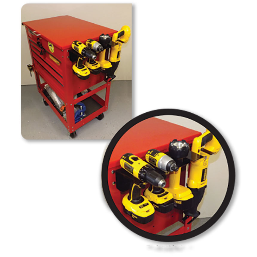 Cordless Tool Garage with Utility Carts Auto Supply