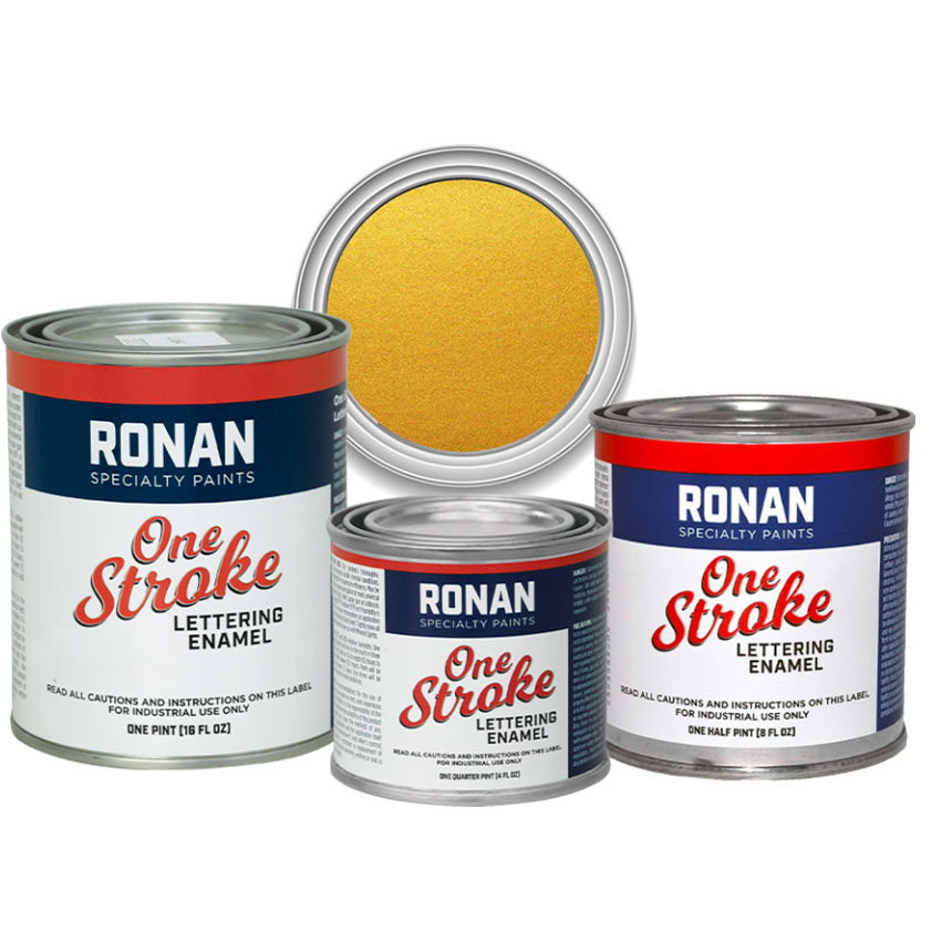 One Stroke Lettering Enamel Gold Metallic