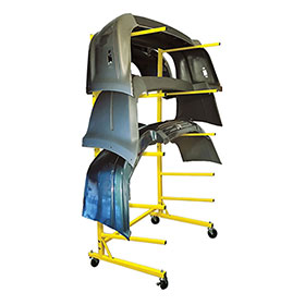 CHAMP&reg; Mobile Bumper Caddy - 20" Fixed Arms - Yellow