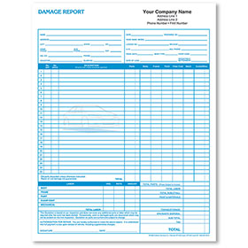 Basic Auto Repair Estimate Forms - Damage Report, 2-Part, 2-Color - Pack 250