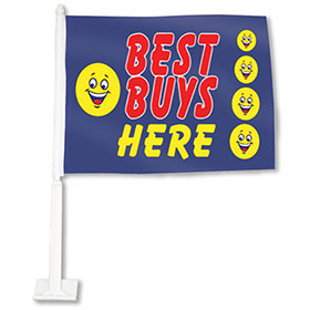 Multi Fluorescent Medieval - Dealer Window Clip-On Flags
