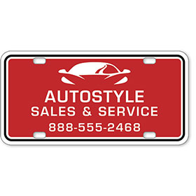Vehicle Message Plates (6" x 12") Custom Template