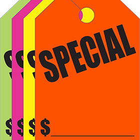 Fluorescent Mirror Tags - Special (50)