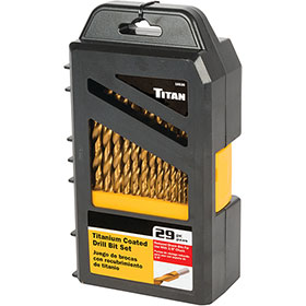 Titan 29-Piece Titanium Coated Drill Bit Set