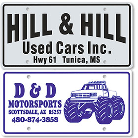 Custom Imprinted Premium Plastic Message Plates - 1 Color