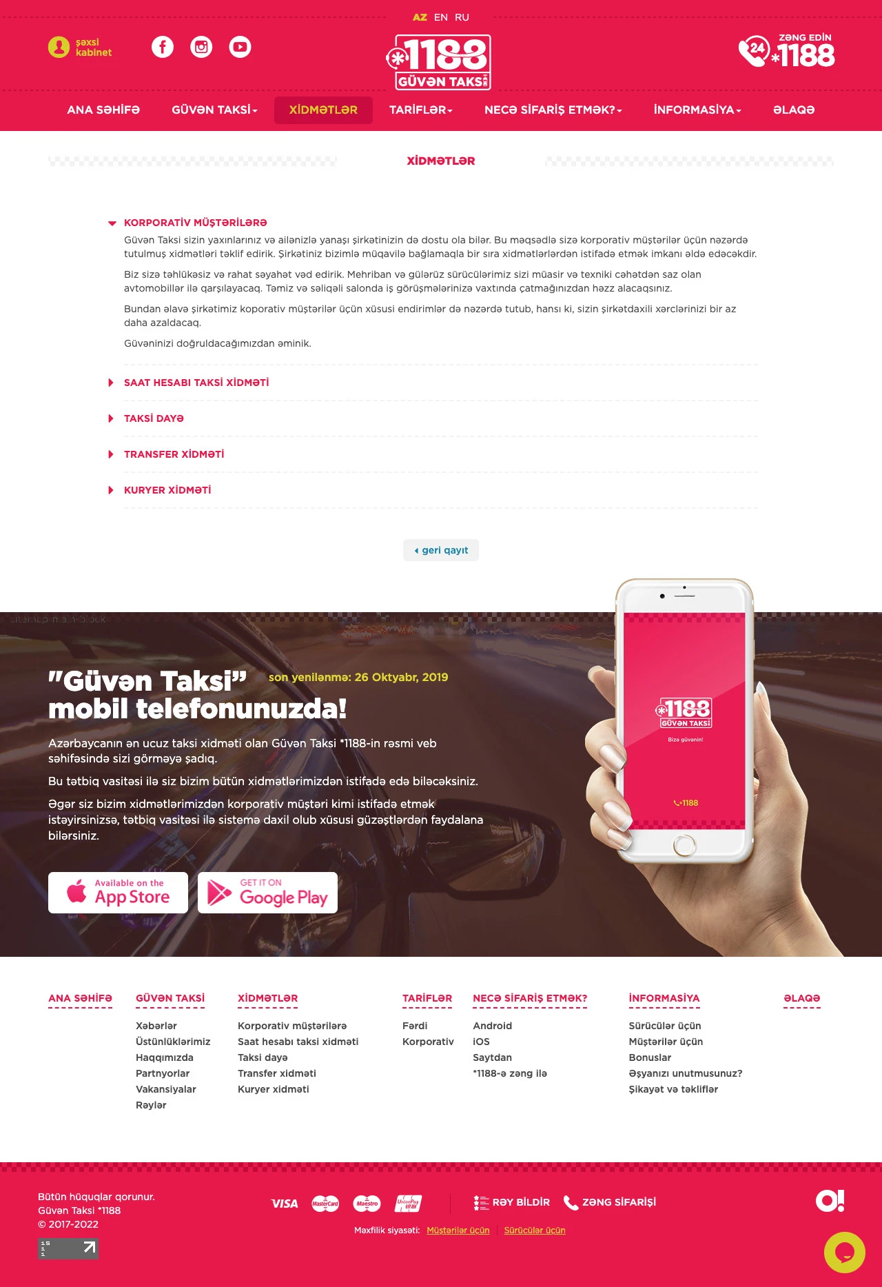 Güvən Taksi şirkətinin saytı 7