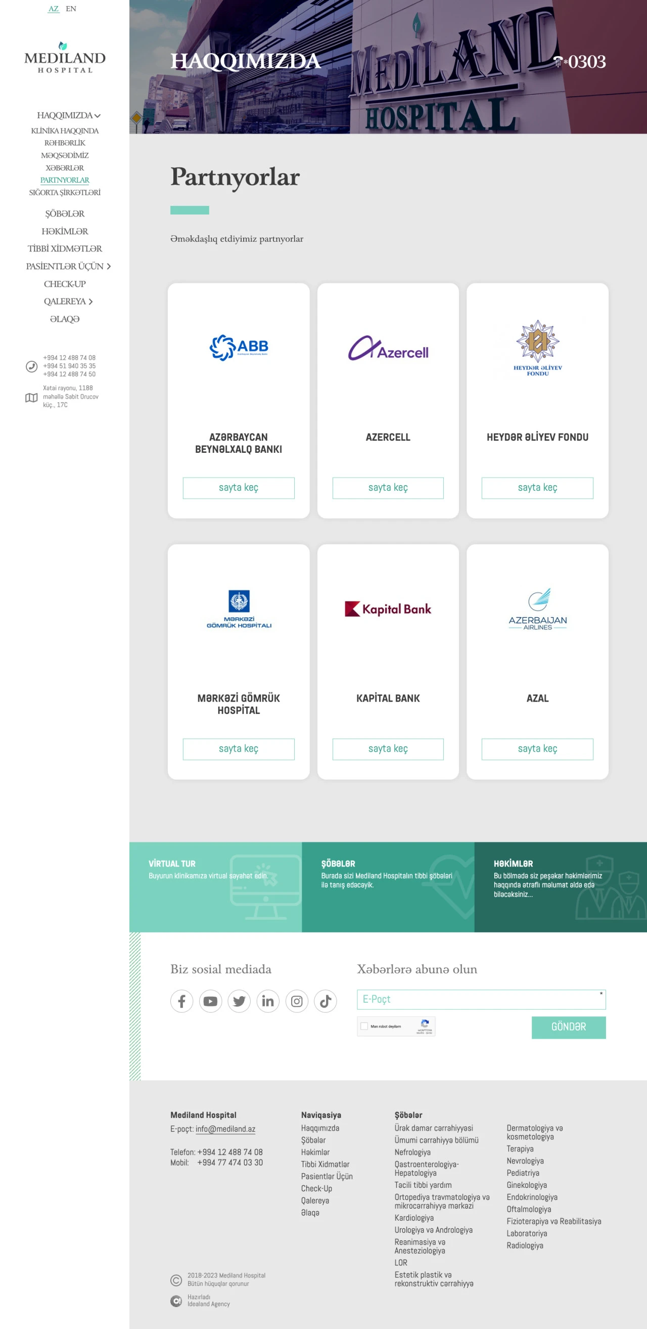 Mediland Hospital's Website 6