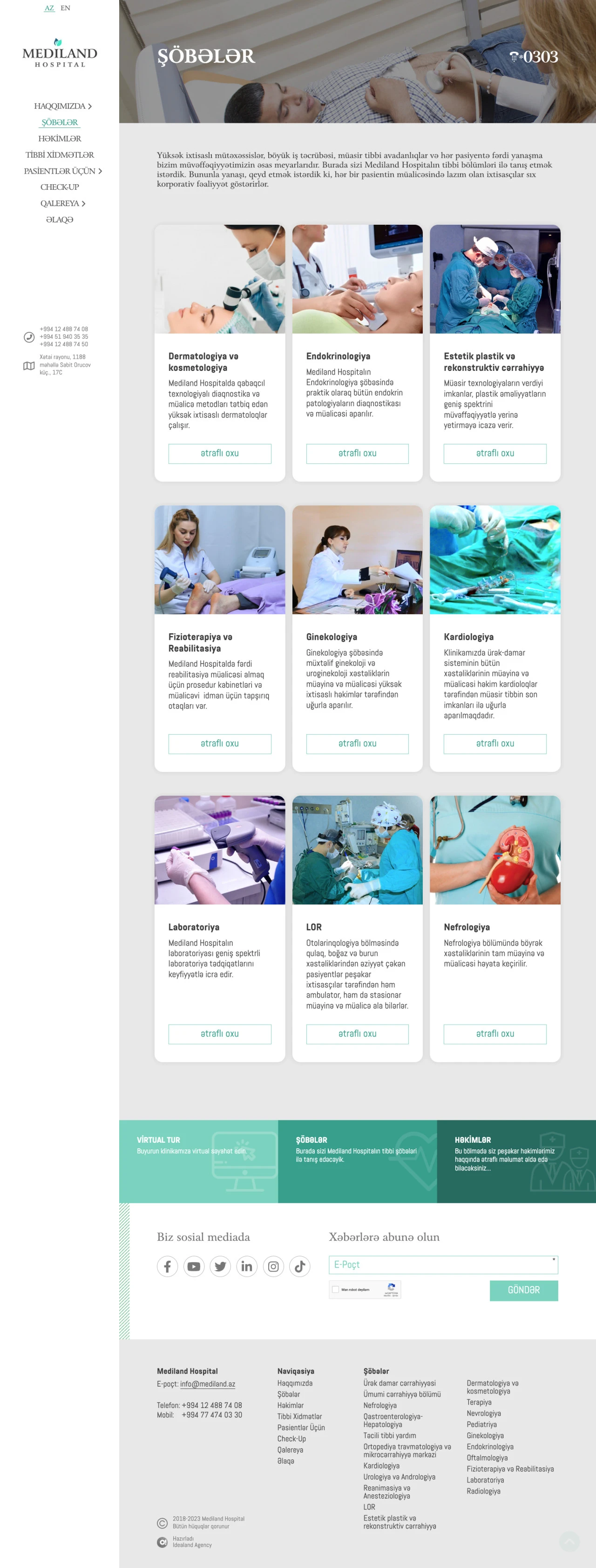 Mediland Hospital's Website 7