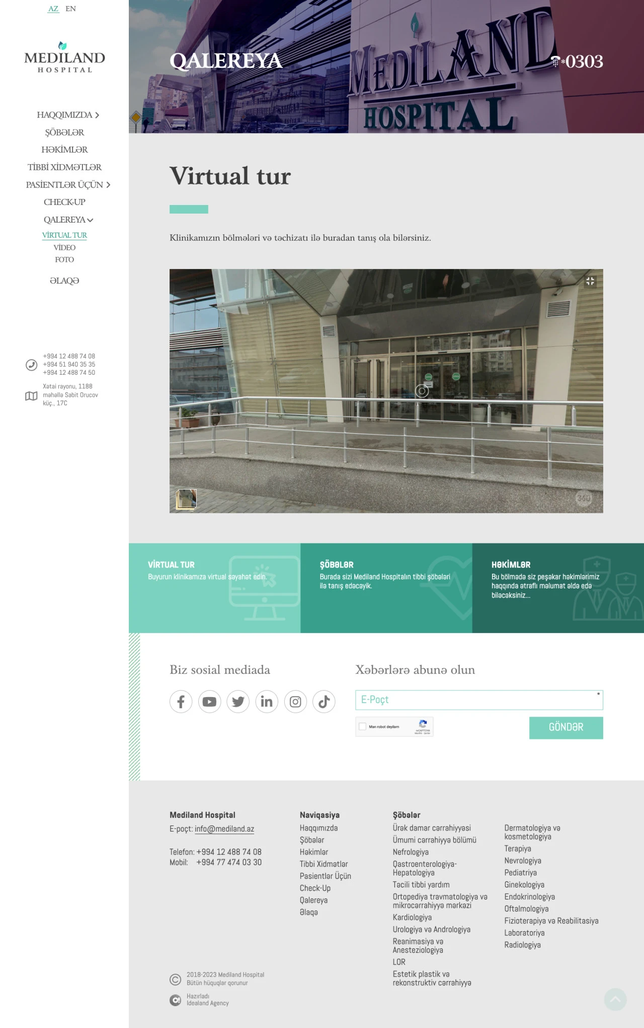 Mediland Hospital's Website 14