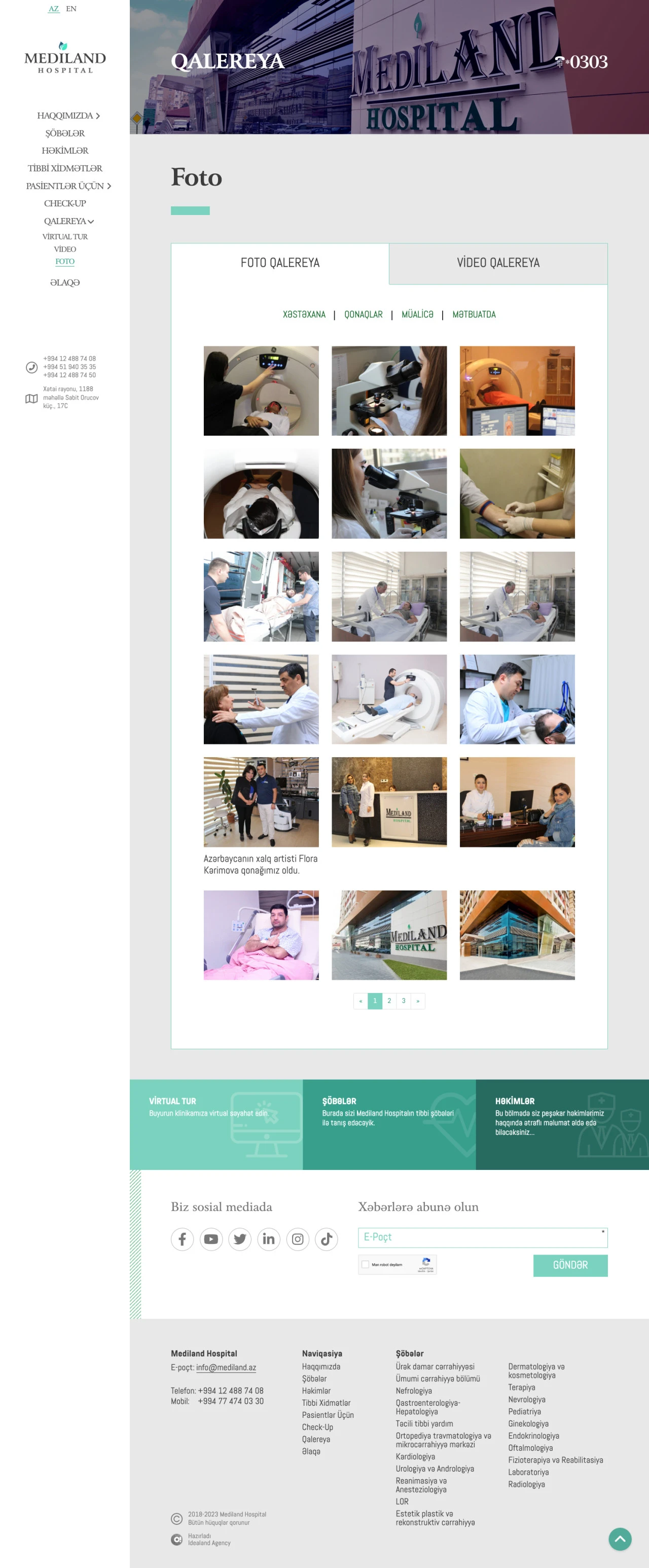 Mediland Hospital's Website 15