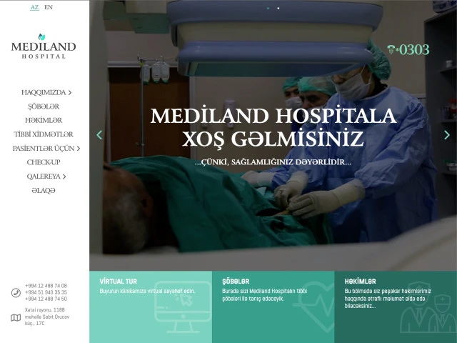 Mediland Hospitalın saytı