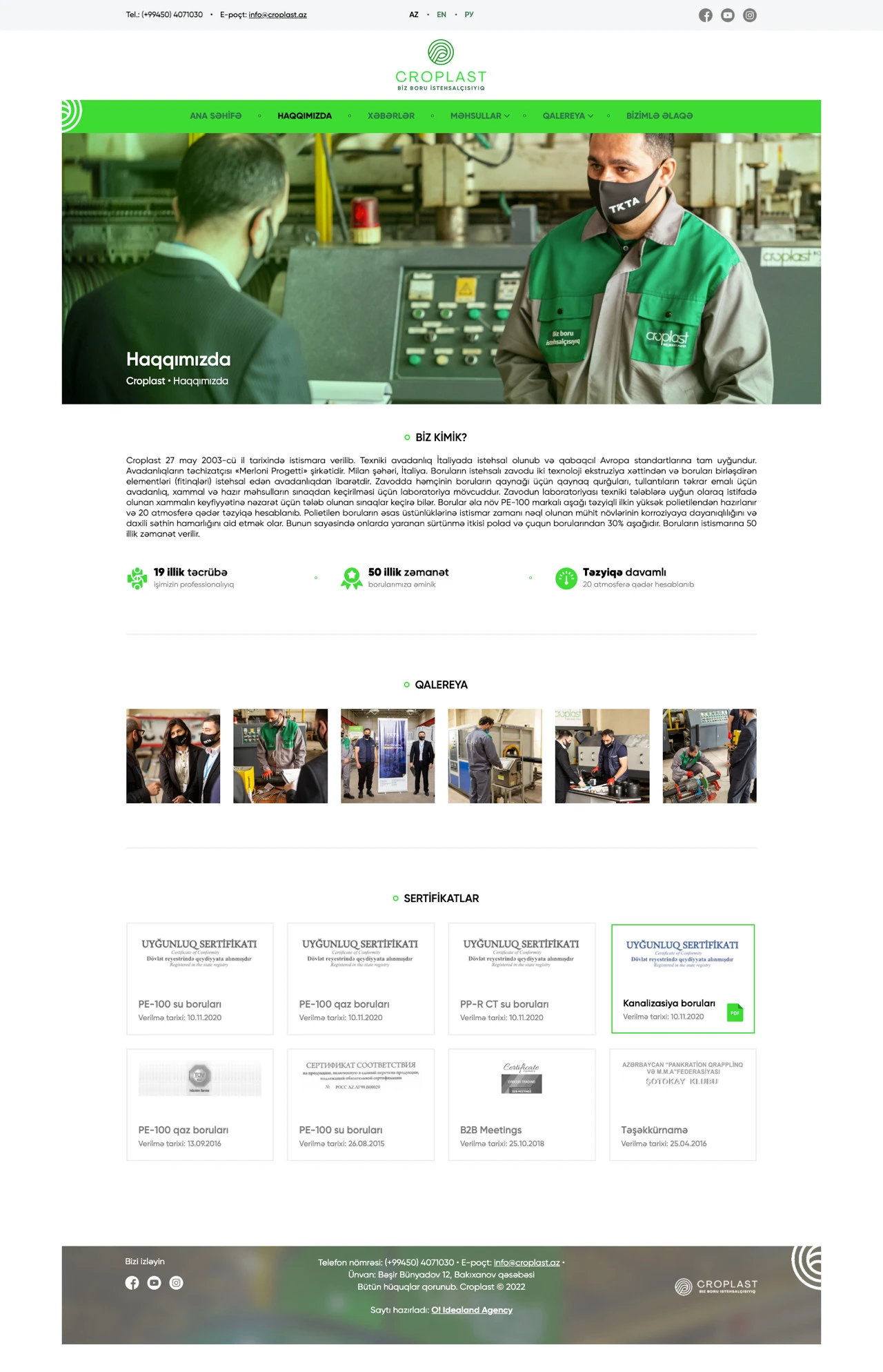 Croplast Pipe Factory's Website 2