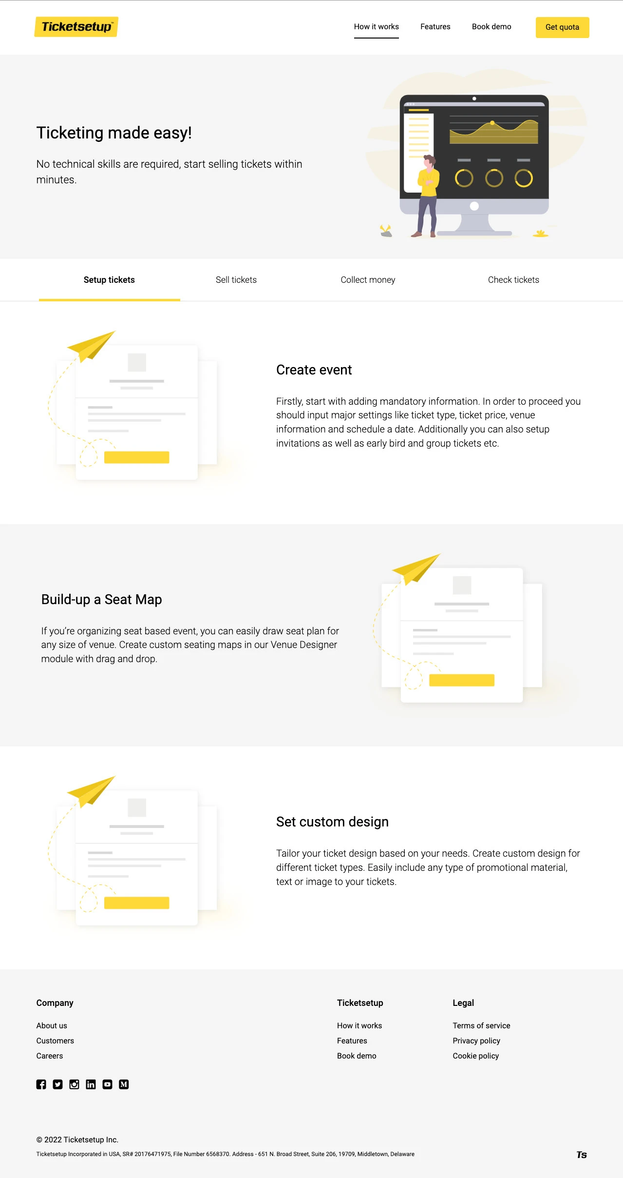 Сайт компании Ticketsetup 2