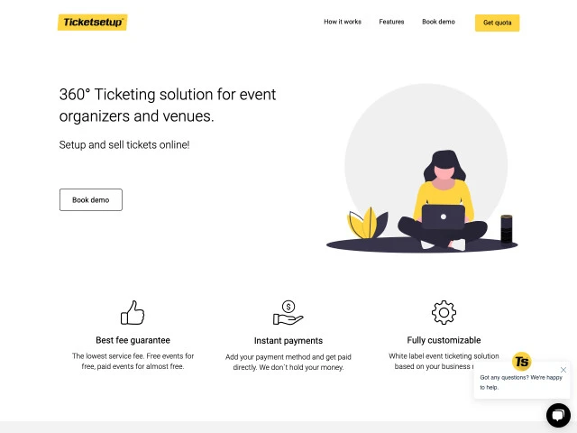 Ticketsetup şirkətinin saytı