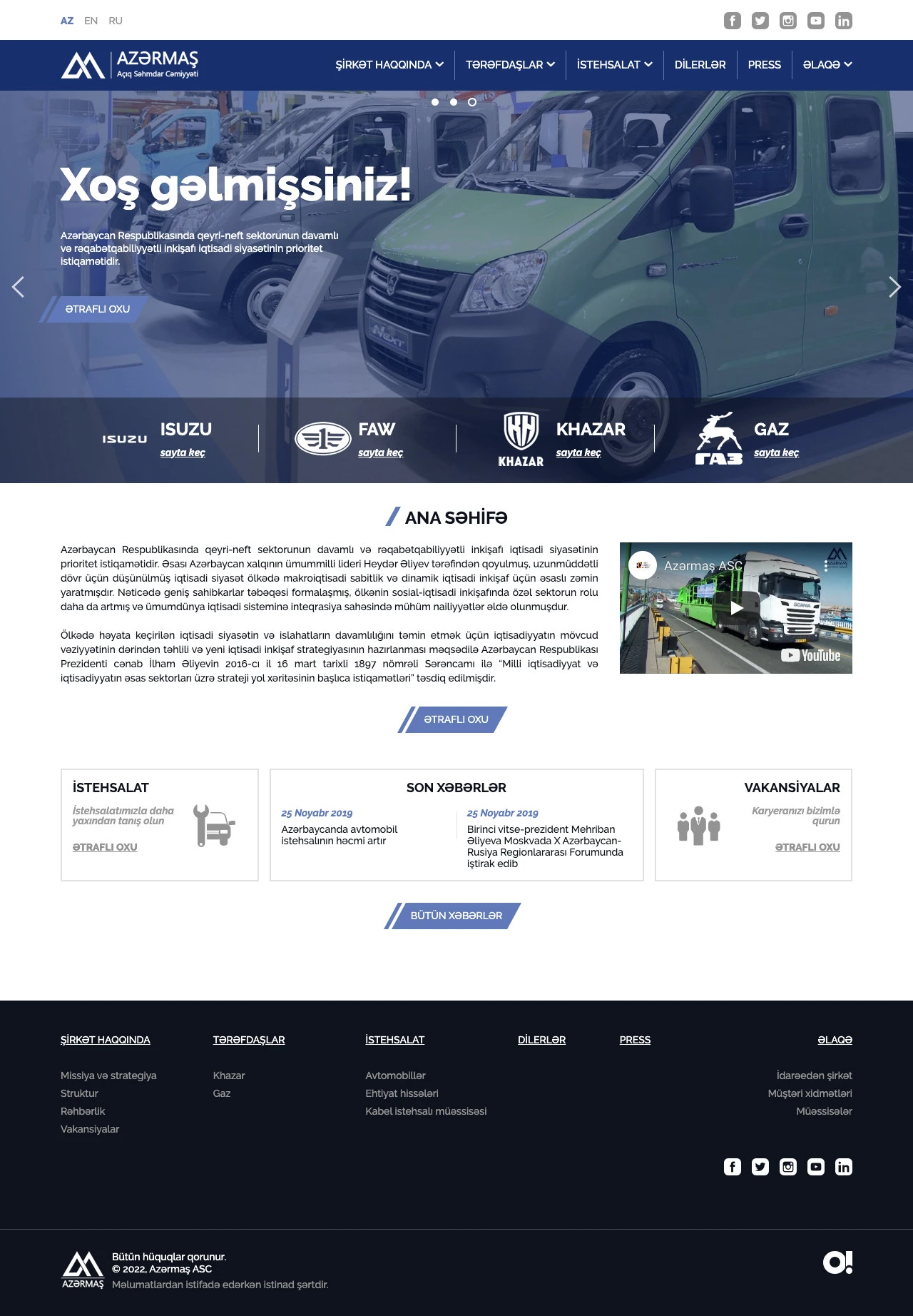 Сайт компании Азермаш 1