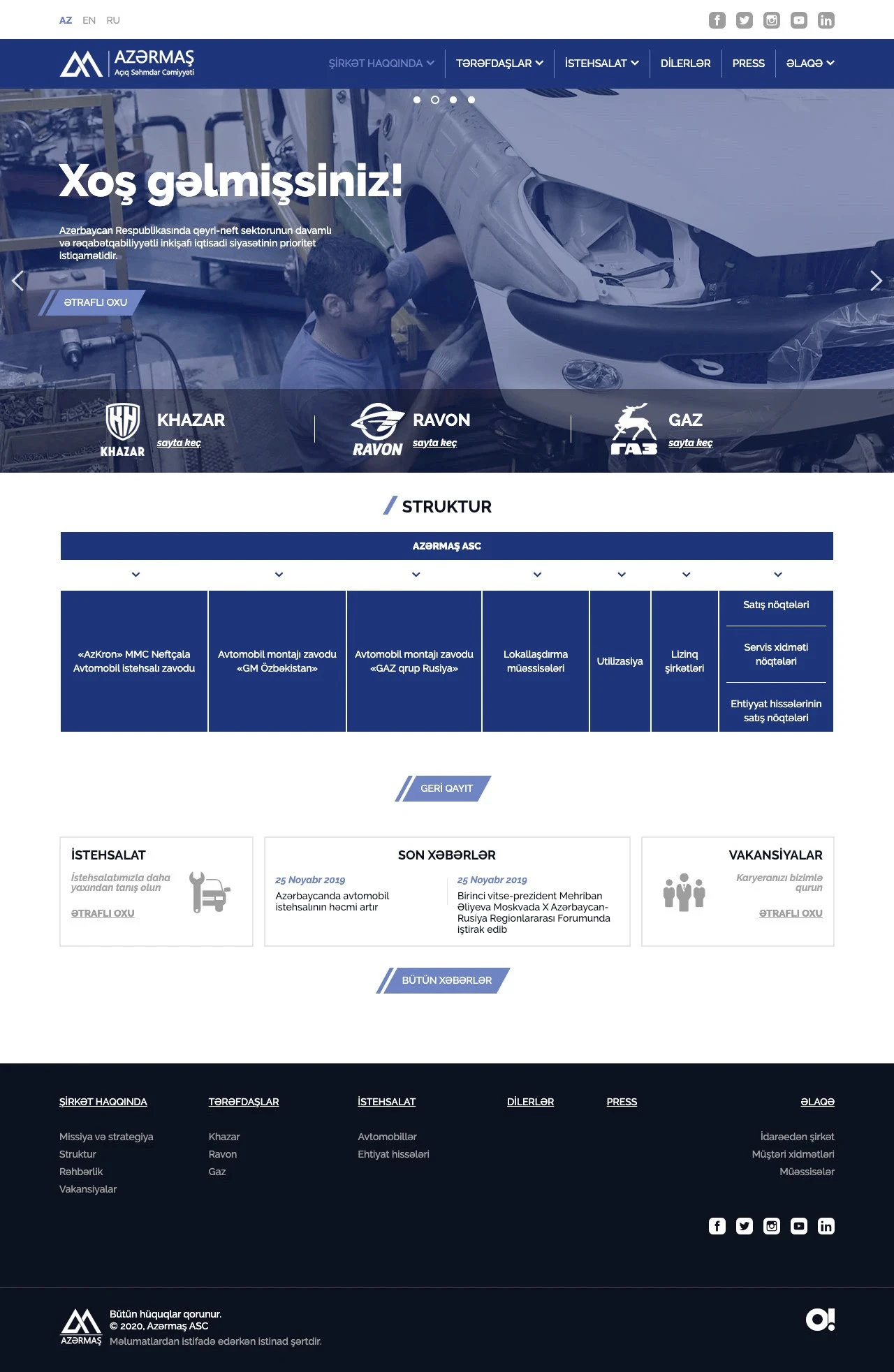 Сайт компании Азермаш 3