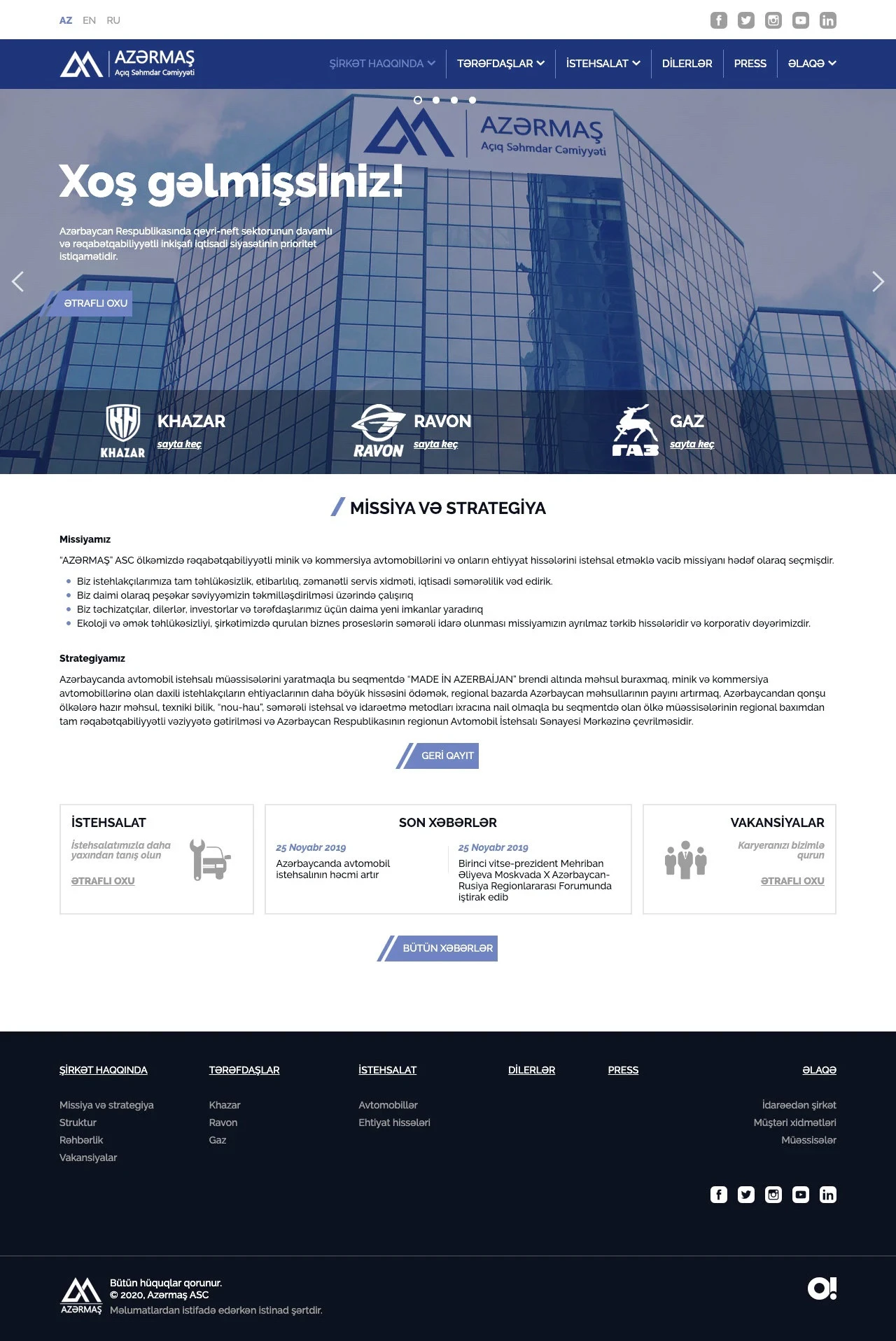 Сайт компании Азермаш 2