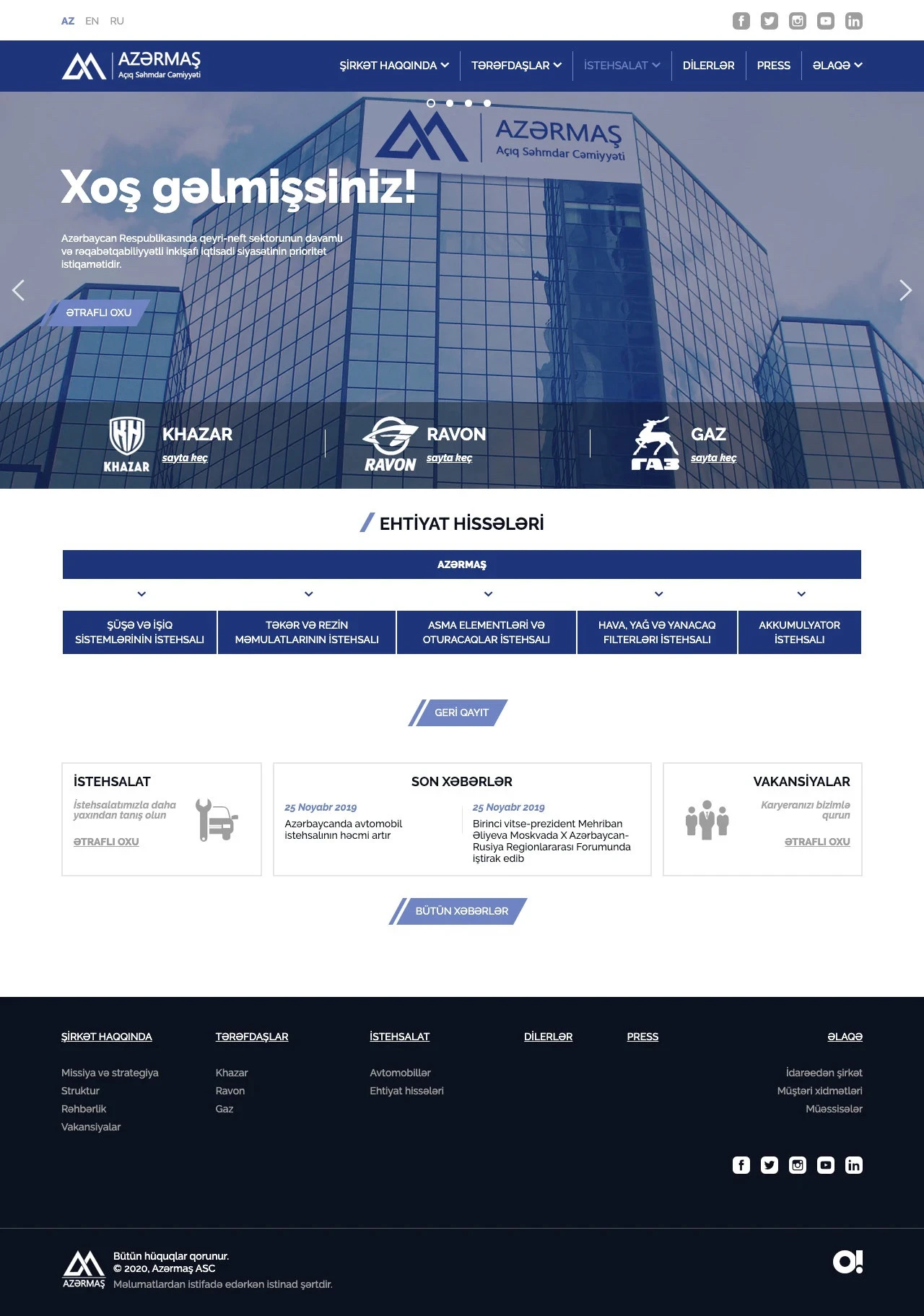 Сайт компании Азермаш 6