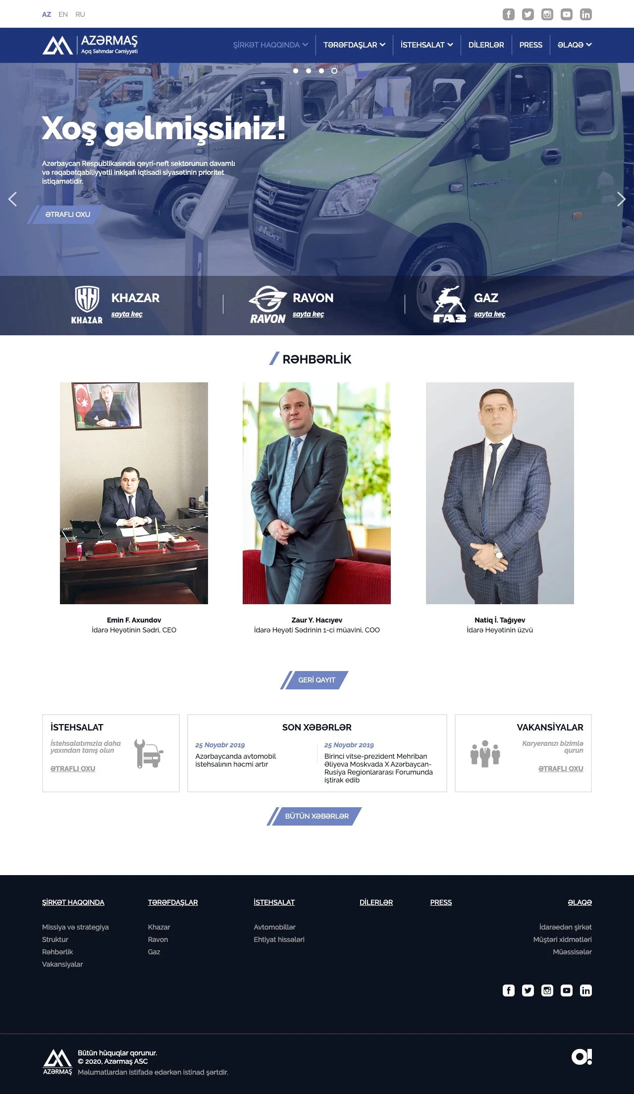 Сайт компании Азермаш 4