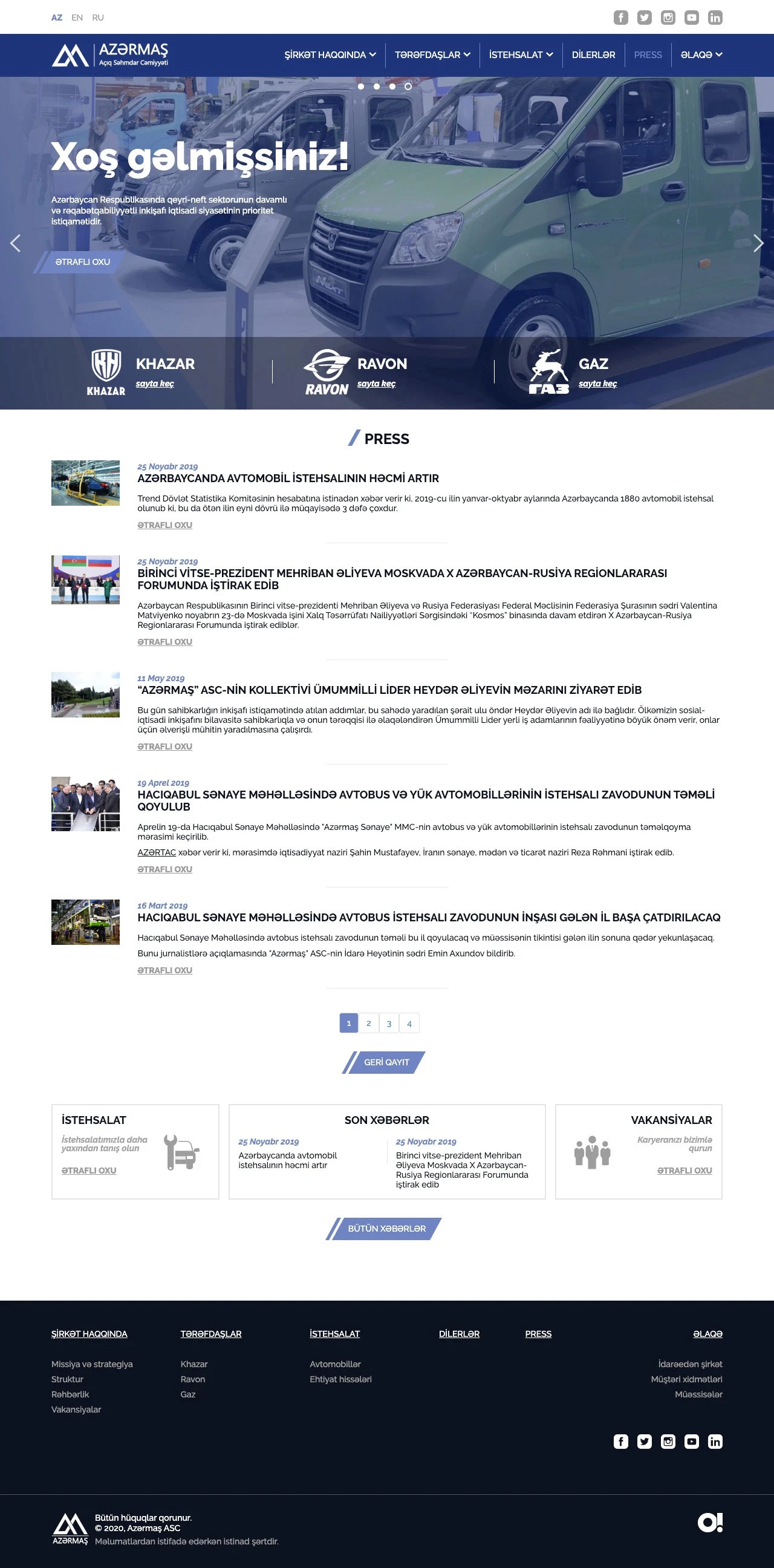 Сайт компании Азермаш 7